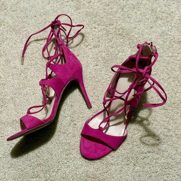 Marc Fisher Shoes - Marc Fisher Fuchsia Strappy Heels